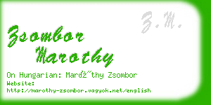 zsombor marothy business card